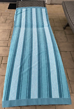 Toalha de praia Fieldcrest grande listrada azul 71 x 40 polegadas macia 98% algodão comprar usado  Enviando para Brazil