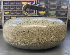 AILSA CRAIG GRANITE COMMON GREEN 32lb 15.8kg CURLING STONE WITH BRASS HANDLE, used for sale  Shipping to South Africa