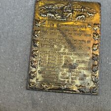 Vintage commandments brass for sale  Chesterfield