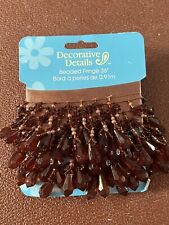 Brown crystal beaded for sale  POOLE