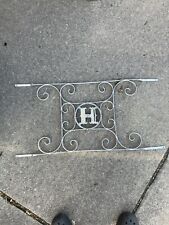 Vintage MCM aluminum storm screen door guard grill letter H scroll retro 34x17, used for sale  Shipping to South Africa