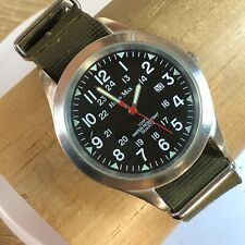 Hugo Max Mens Military Field Quartz Nylon Band Analog Watch, used for sale  Shipping to South Africa