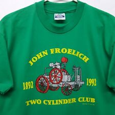 Camiseta de Colección JOHN FROELICH DEERE 2 CILINDROS CLUB HECHA EN EE. UU. Talla L Tractor Granja Hanes, usado segunda mano  Embacar hacia Argentina