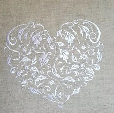 Lace heart embroidered for sale  BALLYMENA