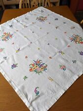 embroidered vintage tablecloth for sale  ABERDEEN