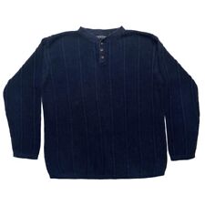 Structure Knit Pullover Sweater Long Sleeve Navy Men's Medium Classic Casual for sale  Shipping to South Africa