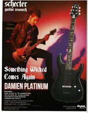 2013 SCHECTER Damien Platinum Electric Guitar magazine print ad for sale  Shipping to South Africa