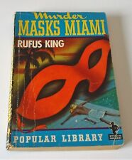 MURDER MASKS MIAMI - Rufus King - Popular Library Mystery - 1943 segunda mano  Embacar hacia Mexico