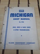 Usado, Manual de transmissão Clark Michigan 2296 Shop Manual 5800 8800 16800 Series  comprar usado  Enviando para Brazil