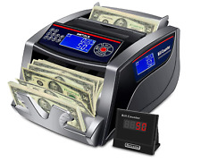 Contador de billetes máquina de dinero detector de falsificaciones efectivo banco de conteo de divisas USD segunda mano  Embacar hacia Argentina