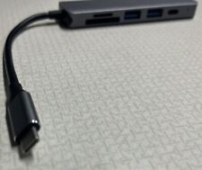 Hub USB C 6 em 1 adaptador HDMI, portas USB 3.0, PD, leitor de cartão SD, MacBook, iPad comprar usado  Enviando para Brazil