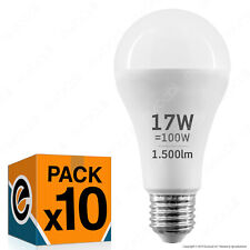 10 LAMPADINE LED E27 17W Goccia Luce Led Calda Naturale Fredda 1500 lumens usato  Castelfidardo