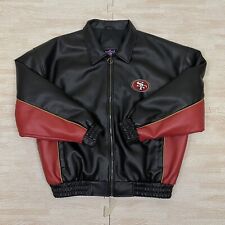 Vintage Game Day 49ers Faux Leather San Francisco Full Zip Jacket Size Large for sale  Oakland