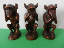 Wise monkeys. carved for sale  IPSWICH