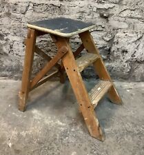 Used, VINTAGE SMALL WOODEN FOLDING STEPS STEP LADDER for sale  Shipping to South Africa