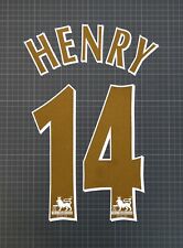 Conjunto de nomes de ouro Lextra Henry #14 2005-2006 tamanho jogador Premier League, usado comprar usado  Enviando para Brazil