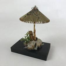 Japoński ręcznie robiony parasol figurka vintage kasa papier bambus dekoracja KF664 na sprzedaż  Wysyłka do Poland