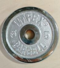Impex Barbell 5LB Chrome Weight Barbell 1” Center Bore (Single Weight), used for sale  Shipping to South Africa