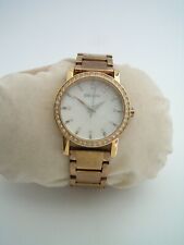 RELOJ SOHO PARA MUJER DKNY NY8121 ORO ROSA CRISTALES DE ACERO INOXIDABLE GENUINO segunda mano  Embacar hacia Mexico