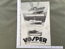Vosper motor torpedo for sale  BOGNOR REGIS
