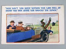 Postcard comic speeding for sale  SHEFFIELD