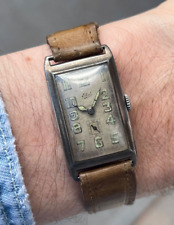 Vintage Ebel Art Deco Tank Watch 925 sterling silver wristwatch AS340 comprar usado  Enviando para Brazil