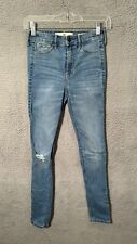 Usado, Jeans feminino Hollister original cintura alta super skinny bolso pirulito azul 23 comprar usado  Enviando para Brazil