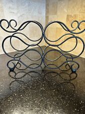  Wrought Iron Wine Rack Spanish Revival Style Black Scroll.  6-9 bottle capacity for sale  Shipping to South Africa