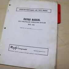 Raygo Rascal 400a Rolo Compactador De Peças De Reposição Livro Manual Guia Do Operador lista, usado comprar usado  Enviando para Brazil