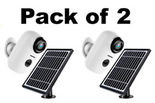 Pack of 2 ZUMIMALL Solar Cameras Wifi Outdoor Night Vision Wireless Security Cam for sale  Shipping to South Africa