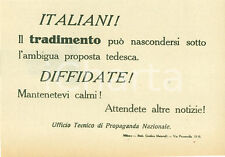 1918 propaganda ww1 usato  Milano