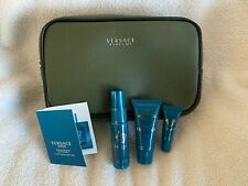 Versace Mens Leather Medusa Cosmetic Makeup Bag Pouch Handle Balm Lotion Perfume til salgs  Frakt til Norway
