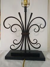 Abajur de mesa de metal rolado acabamento bronze desgastado , usado comprar usado  Enviando para Brazil