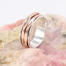 925Sterling Silver Ring, Copper Spinner Anxiety Ring, Fidget Ring, Meditati  J67 for sale  Shipping to South Africa