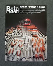 F947 - Advertising Pubblicità - 1983 - BETA UTENSILI , COSE DA FORMULA 1 usato  Maranello