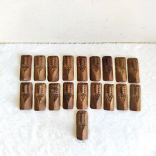 Moldes decorativos de madeira vintage feitos à mão para biscoitos doces primitivos 19 peças W284 comprar usado  Enviando para Brazil