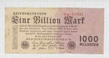 Reichsbanknote billionen mark gebraucht kaufen  Borgholzhausen