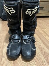 Fox Comp 5 Boots Youth Size 7 Motorcross Motorcycle  Black White for sale  Shipping to South Africa