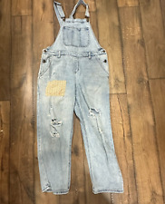 Distressed denim overalls for sale  Nashua