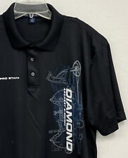 Used, Diamond Archery by Bowtech ~ Polo Shirt Men's Large Black 2-Sided Graphic READ for sale  Shipping to South Africa