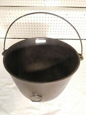 Antique Sidney Black Cast Iron Cauldron Pot Kettle Upturned Rim, 3 Feet & Ring for sale  Shipping to Ireland