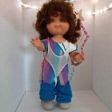 "Muñeca aeróbica de pelo rizado Panosh Place de colección 1985 17" segunda mano  Embacar hacia Argentina