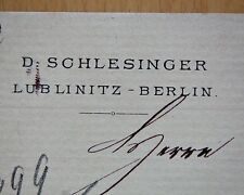 Lublinitz 1893 schlesinger gebraucht kaufen  Deutschland