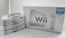 Sistema de consola Nintendo Wii blanco conjunto completo en caja Wii deportes con 13 juegos segunda mano  Embacar hacia Argentina