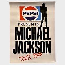 Pôster promocional original concerto Michael Jackson BAD World Tour Pepsi comprar usado  Enviando para Brazil