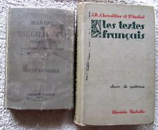 2 Livres Scolaire + Les Textes Français 1932 & Manuel du Baccalauréat 1920 d'occasion  Franconville