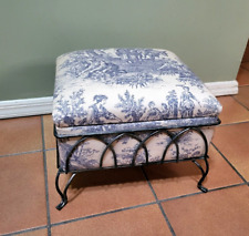 Upholstered blue white for sale  Shipping to Ireland