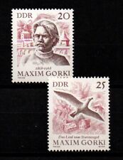 Alemanha DDR 1968 Sc# 996-997 Estado perfeito, sem marca de charneira, livro de escritor Maxim Gorky selos de pássaros de petrel, usado comprar usado  Enviando para Brazil