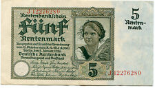 Reichsbanknote rentenmark vorz gebraucht kaufen  Bad Sachsa