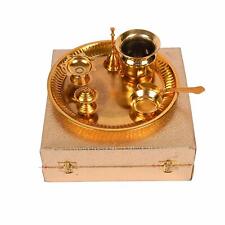 New Puya Puja Brass Aarti Thali Ritual Worship Plate Set, 22.9cm for sale  Shipping to South Africa